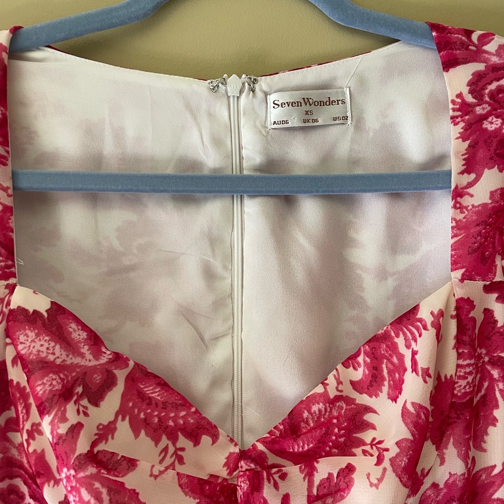 Seven Wonders Stevie Midi Dress in Pink Floral - Picture 6 of 6